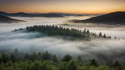 Fototapeta premium Fog in nature