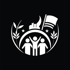 creative Logo and Quote for Human Rights Advocacy Worldwide