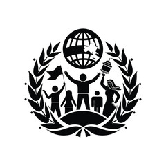 creative Logo and Quote for Human Rights Advocacy Worldwide