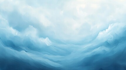 Obraz premium An abstract artwork of flowing sky and clouds in soft light blue tones, capturing a dreamy and ethereal atmosphere that evokes feelings