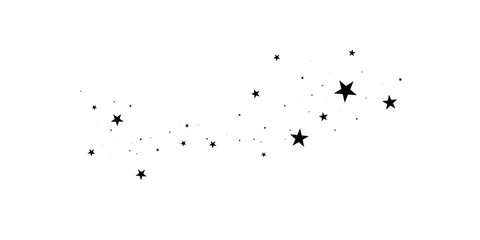 Stars on a white background. Black star shooting with an elegant star.Meteoroid, comet, asteroid, stars. © blagorodez