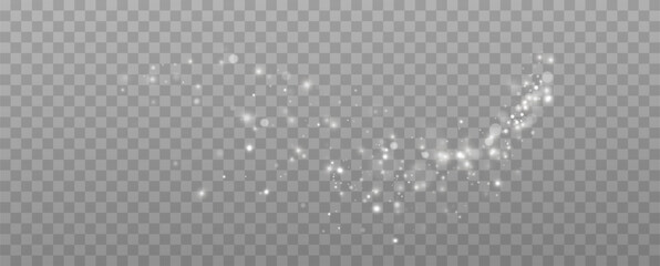 Glow light effect. Vector illustration. Christmas flash. dust	