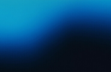 Obraz premium Blue black abstract gradient background grain texture effect dark vibrant color flow wave copy space 