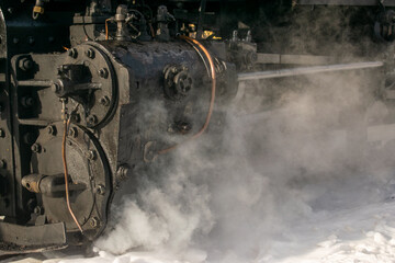 Train engine locomotive smoke