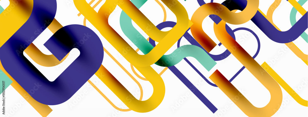 Poster wave lines minimal abstract background