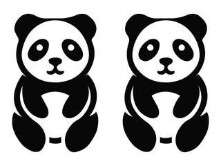panda bear vector design illustration isolated on a white background
