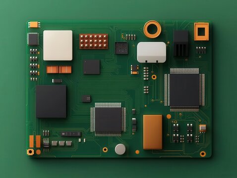Single-layer PCB for simple consumer electronics like remote controls, circuit board, basic electronics