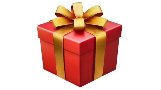 Christmas Gift Boxes Isolated on Transparent PNG.
