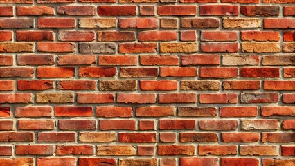 Weathered red brick wall texture with rustic charm and varied tones