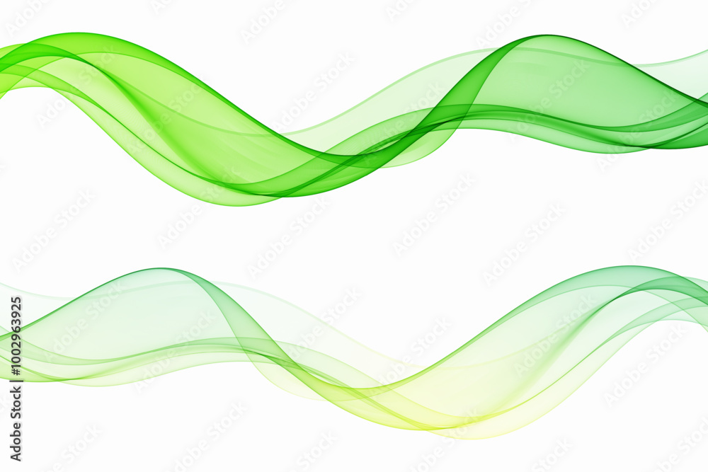 Canvas Prints green waves collection, transparent design element. wave flow.