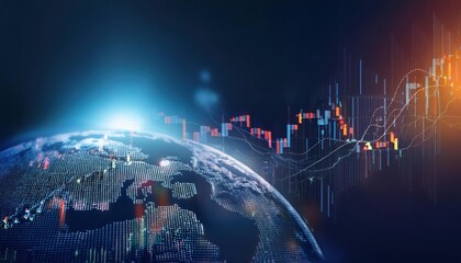 Global market trends and analytics visualization