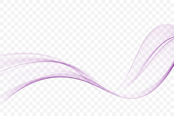 Blue abstract transparent wave, design element