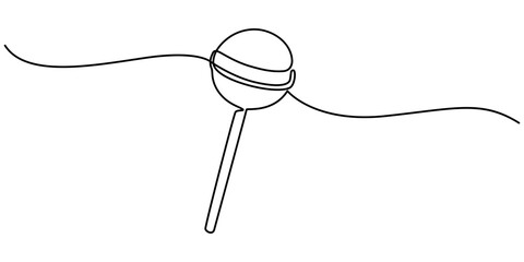 Continuous one line drawing of chocolate bar, Sweet candy set hand drawn vector illustration, Candy in one continuous line drawing, . Contour icon. Doodle vector illustration, One continuous line
