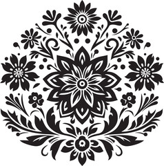 flower alpona vector illustration design,awesome flower alpona svg,flower alpona high resolution printable artwork