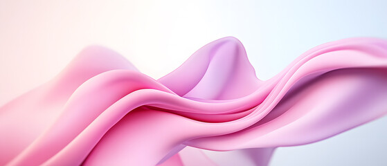 Obraz premium Pink and purple gradient ribbons flowing through abstract background