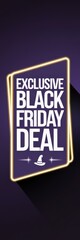 Obraz premium Black Friday Witch Hat Promotion Dark Purple Background - Eye-Catching Halloween Sale Advertisement