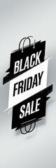 Obraz premium Eye-Catching Black Friday Sale Banner - Bold Promotional Graphic Design Retail Marketing Holiday Shopping Campaigns