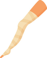 Elastic medical bandage on leg, supporting injured muscles and ligaments, providing compression and stability for faster recovery