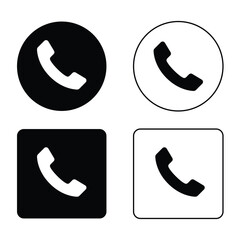 Phone call icon Vector illustration on White Background