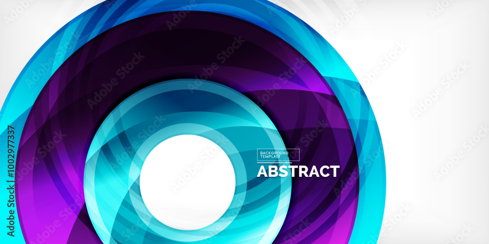 Aufkleber Bright colorful circles with light effects. Abstract background