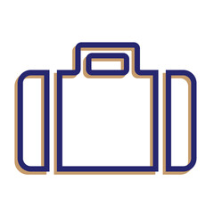 suitcase icon. travel and travel. simple design style. suitable for tourism, web and etc. vector design template