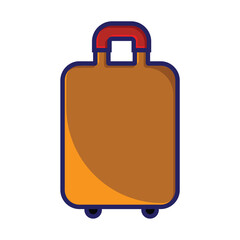 suitcase icon. travel and travel. flat design style. suitable for tourism, web and etc. vector design template