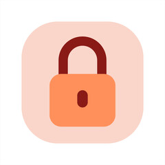 Lock single icon, vector 10 eps.