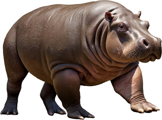 Obraz premium hippopotamus isolated on the white background