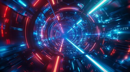 Fototapeta premium Futuristic the background around youtube prefer