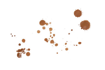 mud splash isolated transparency background.