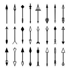 set of vector silhouettes of lamps on white