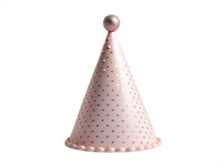 3D image of a birthday hat on a transparent background in PNG format.