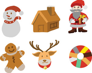 Elements for Christmas and New Year celebrations Used to put in various illustrations.