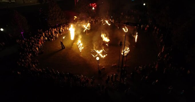 the burning of symbols during the celebration of the equinox