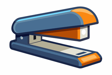 Stapler isolated on white. Stapler vector art and illustration on a white background 