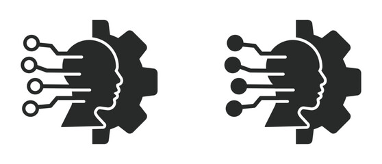 Artificial Intelligence vector icon. AI vector signs set. Artificial Intelligence icon