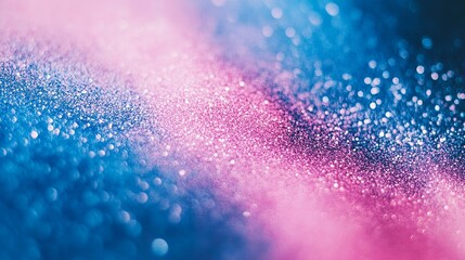 Fototapeta premium Abstract blue and pink glitter texture background with grainy noise texture, perfect for use as a desktop wallpaper or for creating other digital art projects