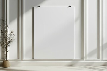 A3 Poster Mockup on White Background created with Generative AI