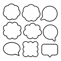 Fototapeta premium set of comic speech bubbles