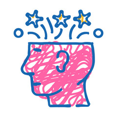creative brainstorm doodle icon sketch vector. creative brainstorm sign. isolated symbol illustration