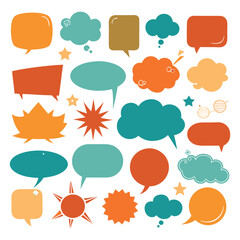 set of comic speech bubbles