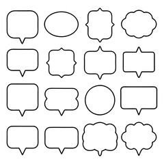 Fototapeta premium set of comic speech bubbles