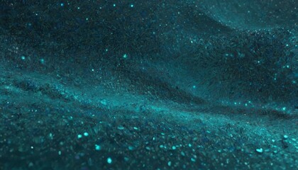 Fototapeta premium A stunning teal glitter background that evokes feelings of calmness and tranquility, ideal for serene artistic creations, Generative AI