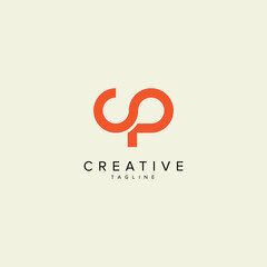 Fototapeta premium Abstract CP PC Letter Modern Monogram Style Logo Design. Initial vector template.