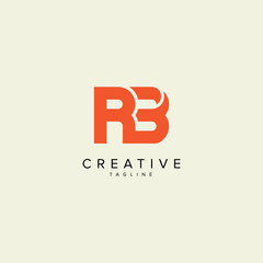 Abstract RB BR Letter Modern Monogram Style Logo Design. Initial vector template.