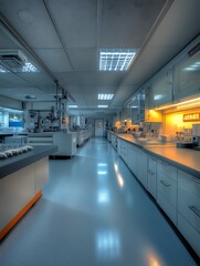 Fototapeta premium A detailed image of a laboratory setup with ethically monitored laboratory animals, emphasizing humane treatment. The environment is bright and clean