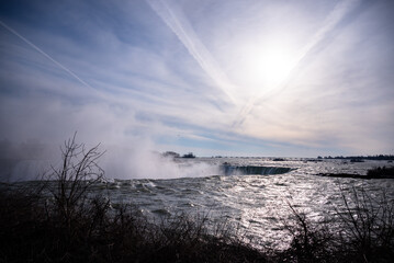 Neagara waterfall unusual angle
