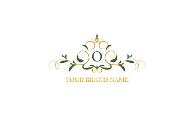 Exclusive color monogram with initial letter O. Vector illustration of company brand, emblem for restaurant, royalty, boutique