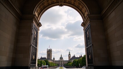Obraz premium Breathtaking view of the iconic Royal Albert Hall dominating London skyline