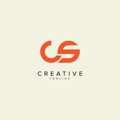 Abstract CS SC Letter Modern Monogram Style Logo Design. Initial vector template.